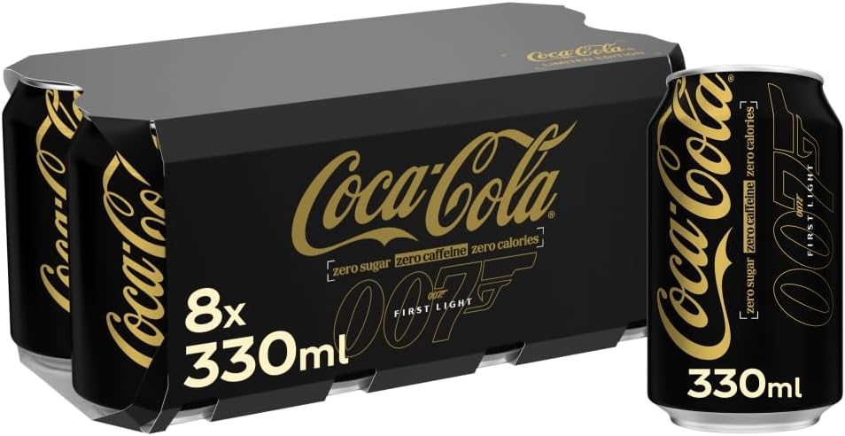 Coca-Cola Zero Sugar Caffeine Free Soft Drink Cans, 8 x 330 mL