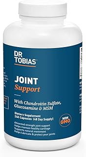 Dr. Tobias Joint Support Supplement with Glucosamine Chondroitin MSM, Supports Connective Tissue, Function & Flexibility, Extra Strength Joint Supplements for Men & Women, 240 Capsules
