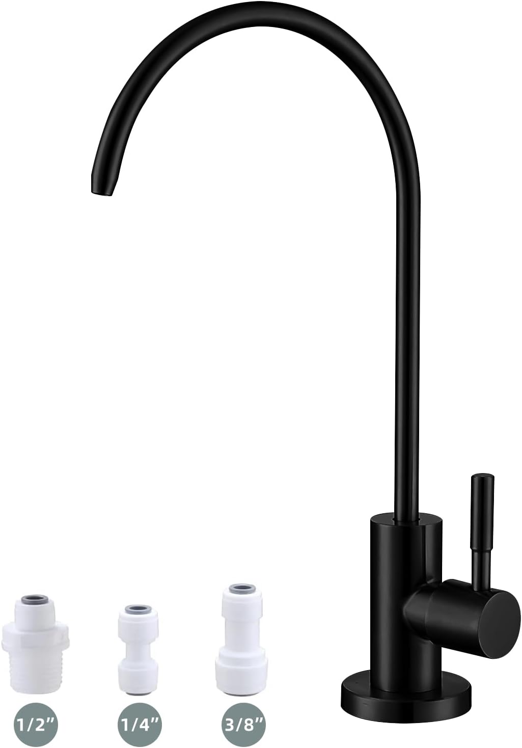 Bifordo Drinking Water Faucet Matte Black,Lead-Free Water Filter Faucet,Easy to Install Reverse Osmosis Faucet for Kitchen Bar Sink