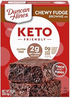 Duncan Hines Keto Friendly Chewy Fudge Brownie Mix, Gluten Free, Zero Sugar Added, 10 oz