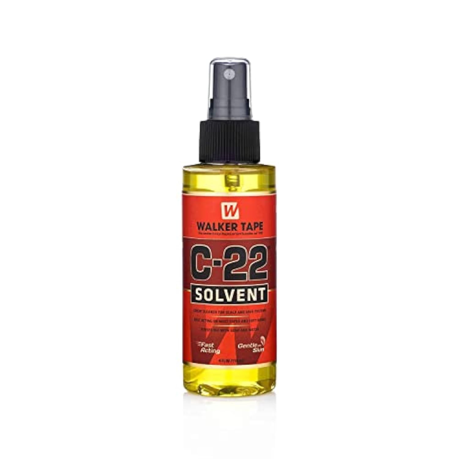 Walker Tape C-22 Solvent Spray 4 oz, Fast-Acting Adhesive Remover for Wig Tape, Lace Systems, and Tape in Hair Extensions Human Hair, Gentle Bond Release for Hairpiece & Wig Maintenance