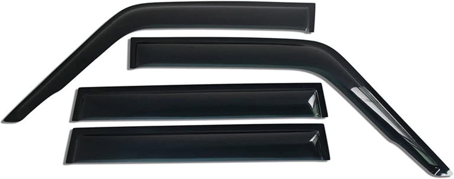 LiLiQi Car Wind Deflectors for T-oyota Land Cruiser P-rado Fj70 1990-1995, Front Rear Side Window Visor Rain, Door Windows Guard Cover