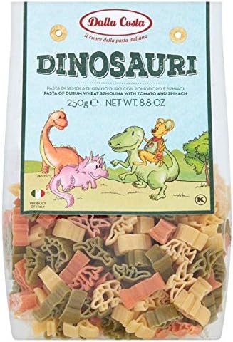 Trustin Foods Uk Ltd | Dalla Costa Dinosaur Tricolour Pasta | 7 x 250g