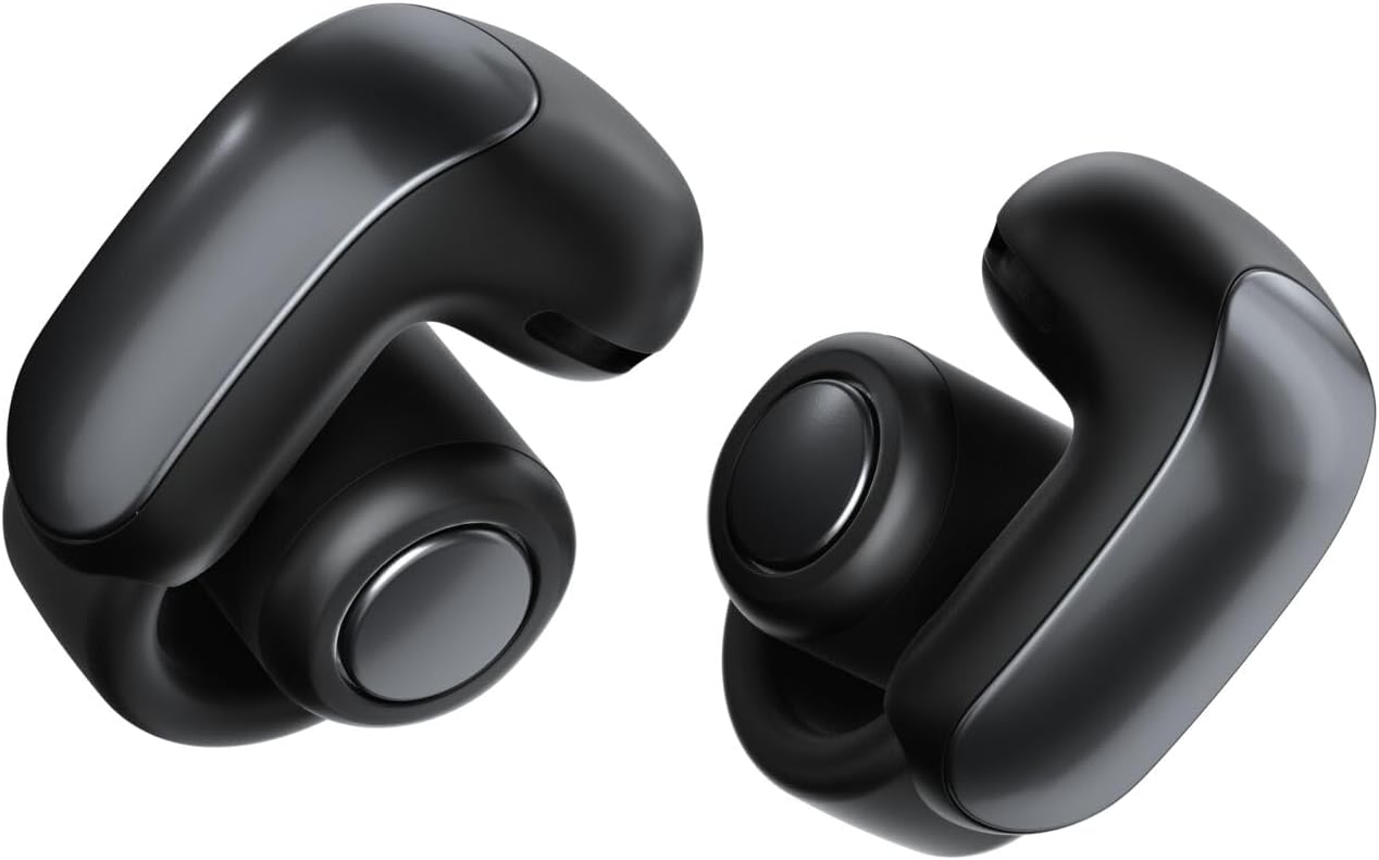 Bose Ultra Open Bluetooth Earbuds with OpenAudio Technology, Open Ear Wireless Earbuds, Up to 48 Hours of Battery Life, Black
