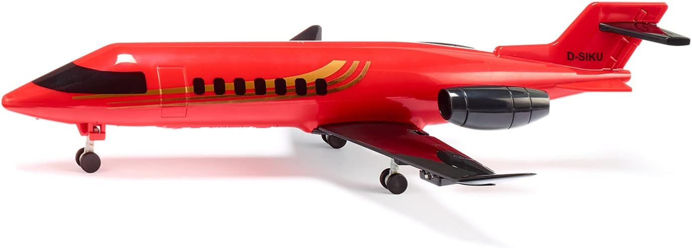 siku 2526, Business aircraft, Toy jet, Plastic, Red, 7 LED lights, Retractable and extendable landing gear