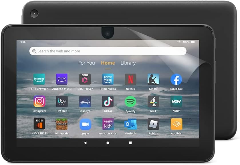 NuPro Transparent Screen Protector | for Amazon Fire 7 tablet, 12th generation (2022 release), 2-pack