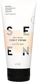 SEEN Curly Creme - Scented - Non-Comedogenic & Sulfate-Free Curl Defining Styling Hair Cream- Reduces Frizz- Heat Protectant- Safe for Sensitive Skin