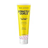 Marc Anthony Curl Defining & Enhancing Lotion, Strictly Curls - Moisturizing Detangler with Vitamin E & Silk Protein for Long-Lasting Frizz-Free - Bounce & Shine For Wavy, Dry or Damaged Hair