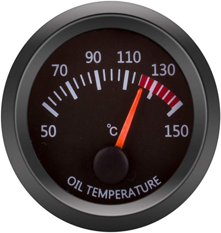ETOPARS Universal Car Vehicle 52mm Pointer Oil Temp Temperautre Gauge Meter Kit Celsius White LED Light Pointer Indicator Dail Electronic
