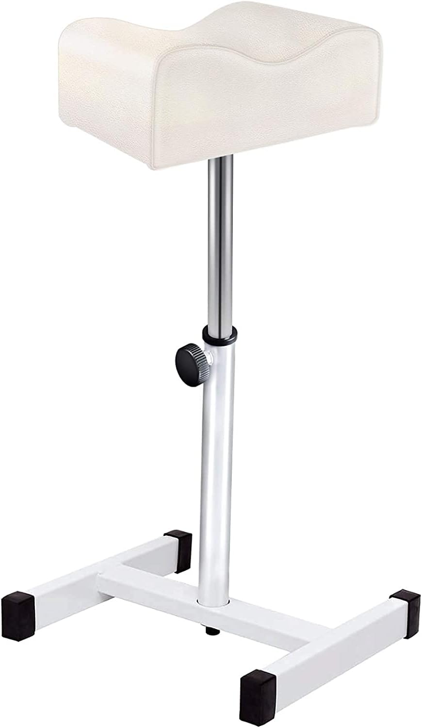 Kalolary Pedicure Manicure Footrest Adjustable Seat Height Technician Nail Equipment Salon Spa (White)