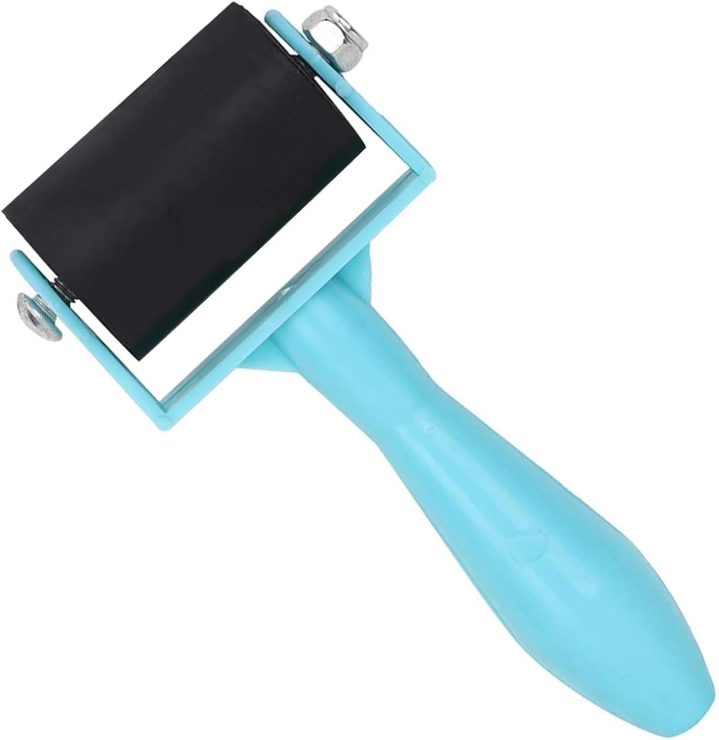 Mini Brayer Roller for Crafts, Small Rubber Brayer Roller for Cricut Vinyl, Ink Roller for Printmaking, Craft Paint Roller for Stamping and Scrapbooks (Green)