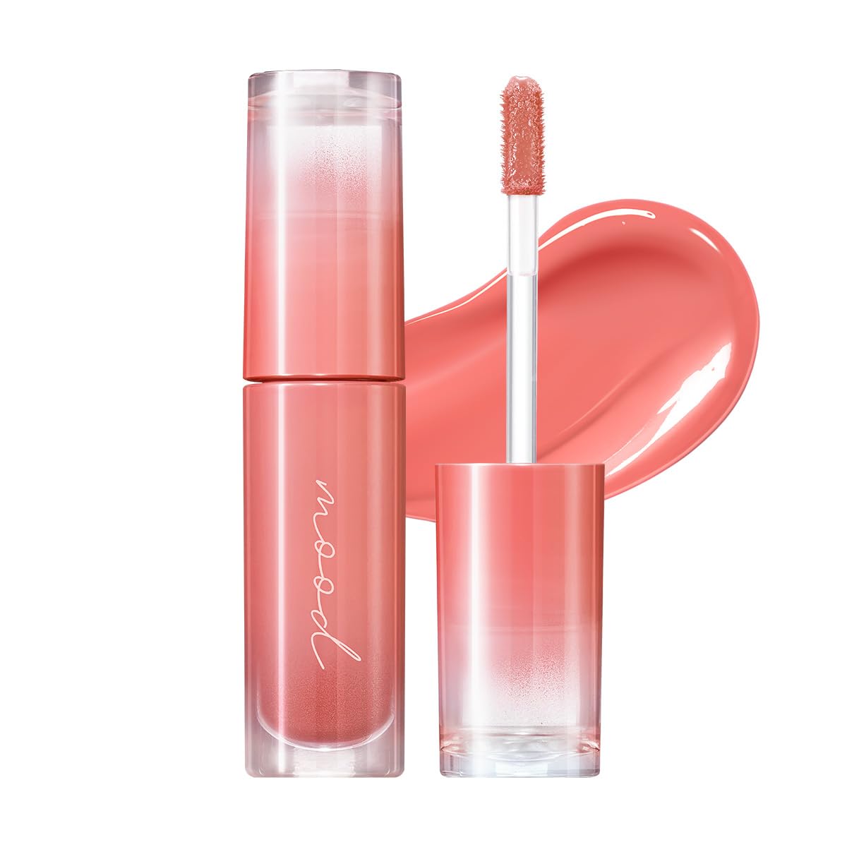 Peripera Ink Mood Glowy Tint, Lip-Plumping, Naturally Moisturizing, Lightweight, Glow-Boosting, Long-Lasting, Comfortable, Non-Sticky, Mask Friendly, No White Film (02 CORAL INFLUENCER)