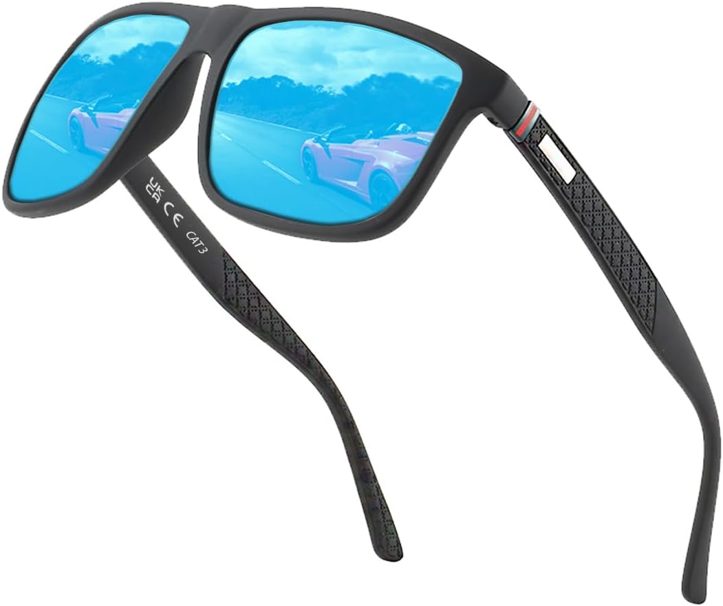 Perfectmiaoxuan Polarized sunglasses for men/women; Vintage/classic/elegant light frame; HD pilot lenses; Golf/driving/fishing/travel Eyewear