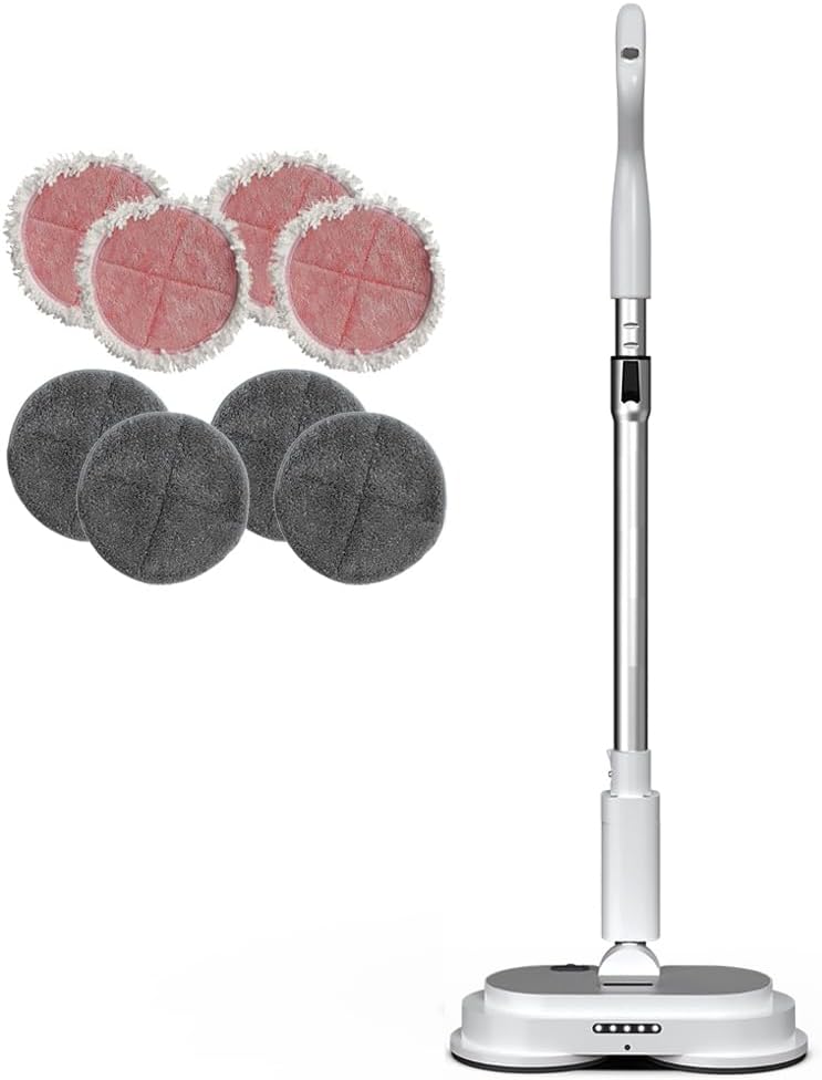 AirCraft Home PowerGlide City+ | Hard Floor Cleaner And Polisher | Good Housekeeping Institute Approved | Compact, Cordless and Rechargeable | With 8 Machine-Washable Microfibre Pads