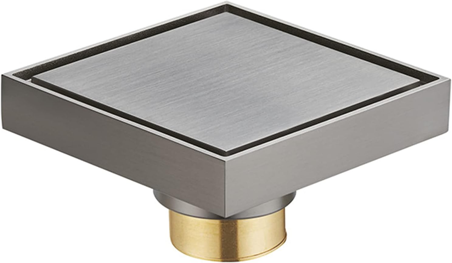 Shower Drain,Brass Shower Floor Drain Square Anti-Odor Floor Drain with Removable Cover,Hair Strainer,1010Cm,Green nze