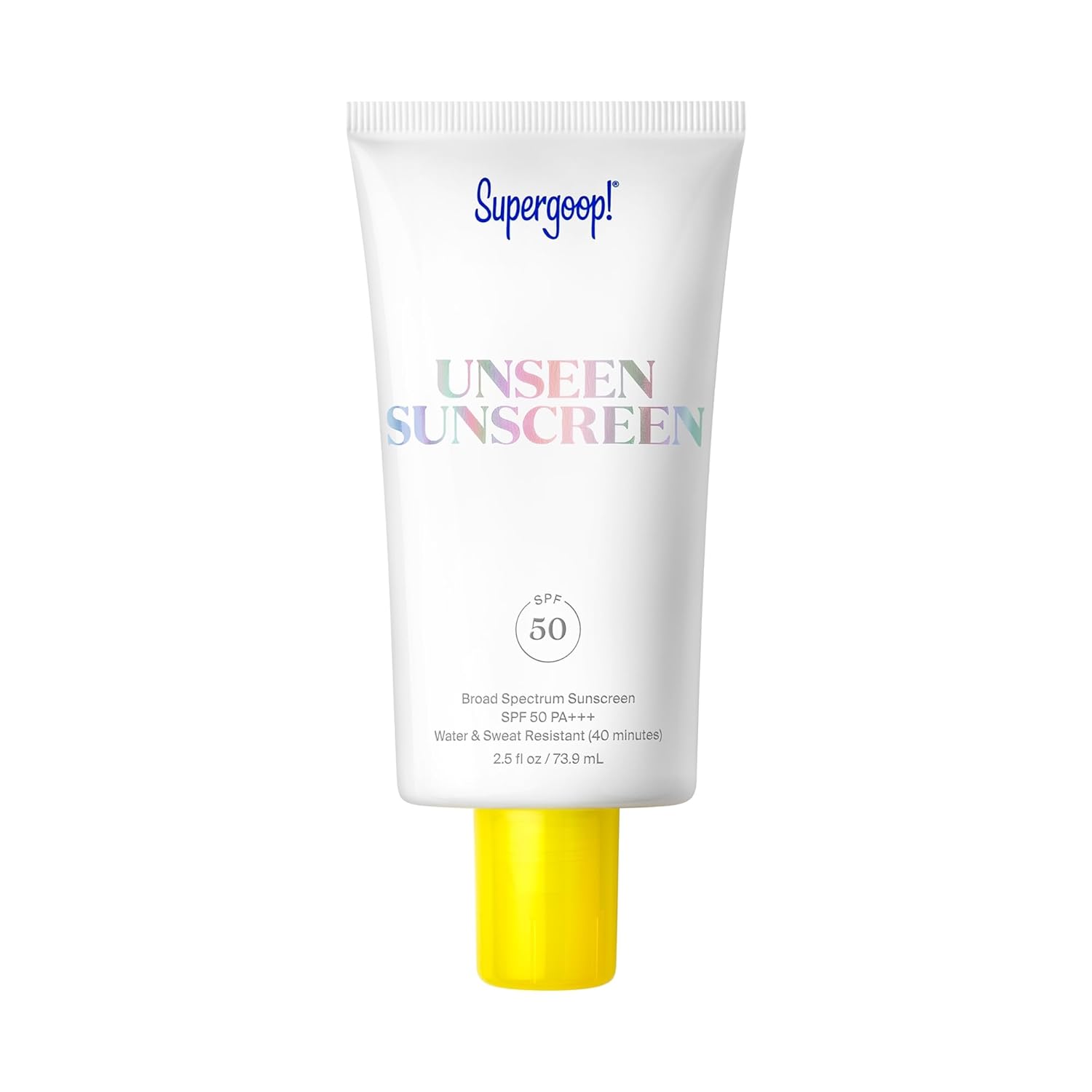 Supergoop! Unseen Sunscreen SPF 50 Invisible Sun Protection for Face - Broad Spectrum Face Sunscreen + Makeup-Gripping Primer - Weightless, Scentless, Oil Free - For All Skin Types - 2.5 fl oz