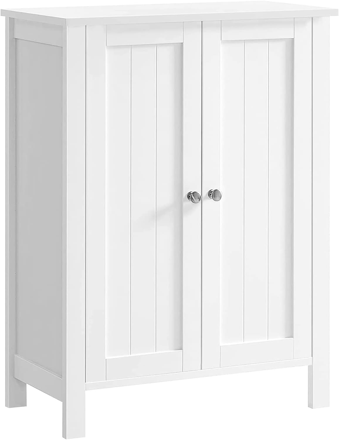 VASAGLE Bathroom Floor Storage Cabinet, Bathroom Storage Unit with 2 Adjustable Shelves, Bathroom Cabinet Freestanding, 11.8 x 23.6 x 31.5 Inches, White UBCB60W