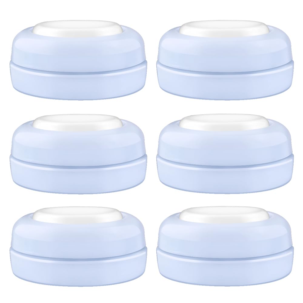 Maymom Screw Lids Aka Travel Caps with Rewritable Sealing Disc Compatible with Avent Bottle, Maymom Wide Mouth Bottles; Cap Replace Avent Natural Bottle Sealing Ring and Sealing Disc, 6pcs. (Blue)