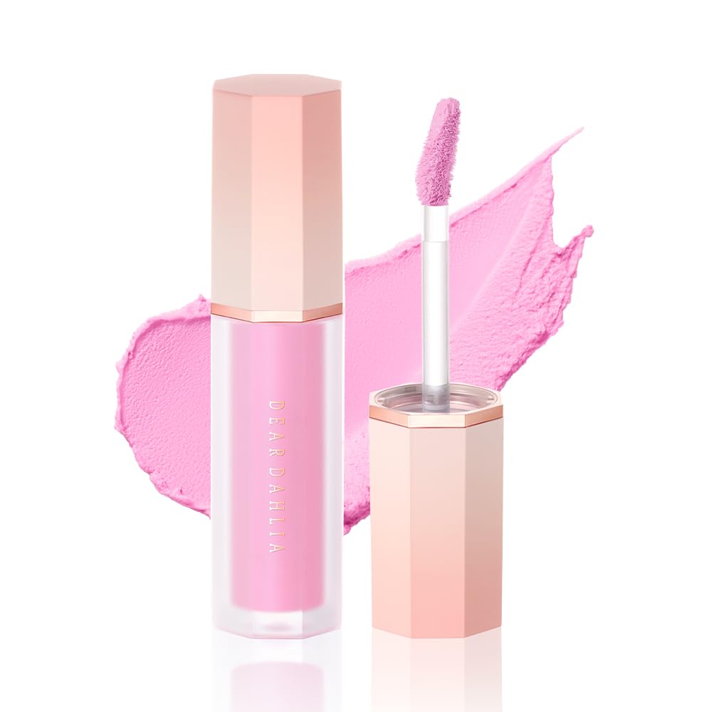 DEAR DAHLIA Petal Blur Cream Blush (Joy) - Soft-Blur Vegan Blush with Lightweight, Cloud Melting Texture, High-Pigment, Long-Lasting, Buildable, Cream to Powder Finish. Sensitive Skin Friendly. 4g