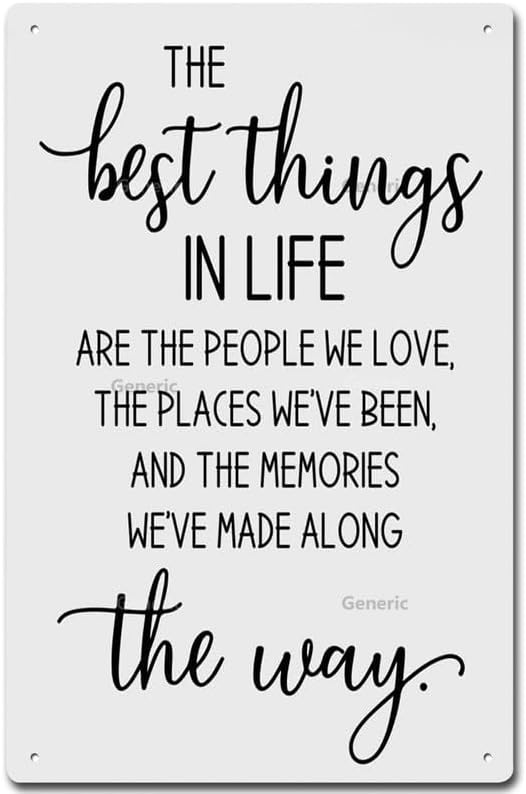 Viewkedt Inspirational Quotes Positive Wall Hanging Decor Encouragement Family Sign Decorative Plaque for Home Office Living Room Bedroom Bathroom Study Room Tin Sign Metal Signs Wall Decor 8 * 12 in