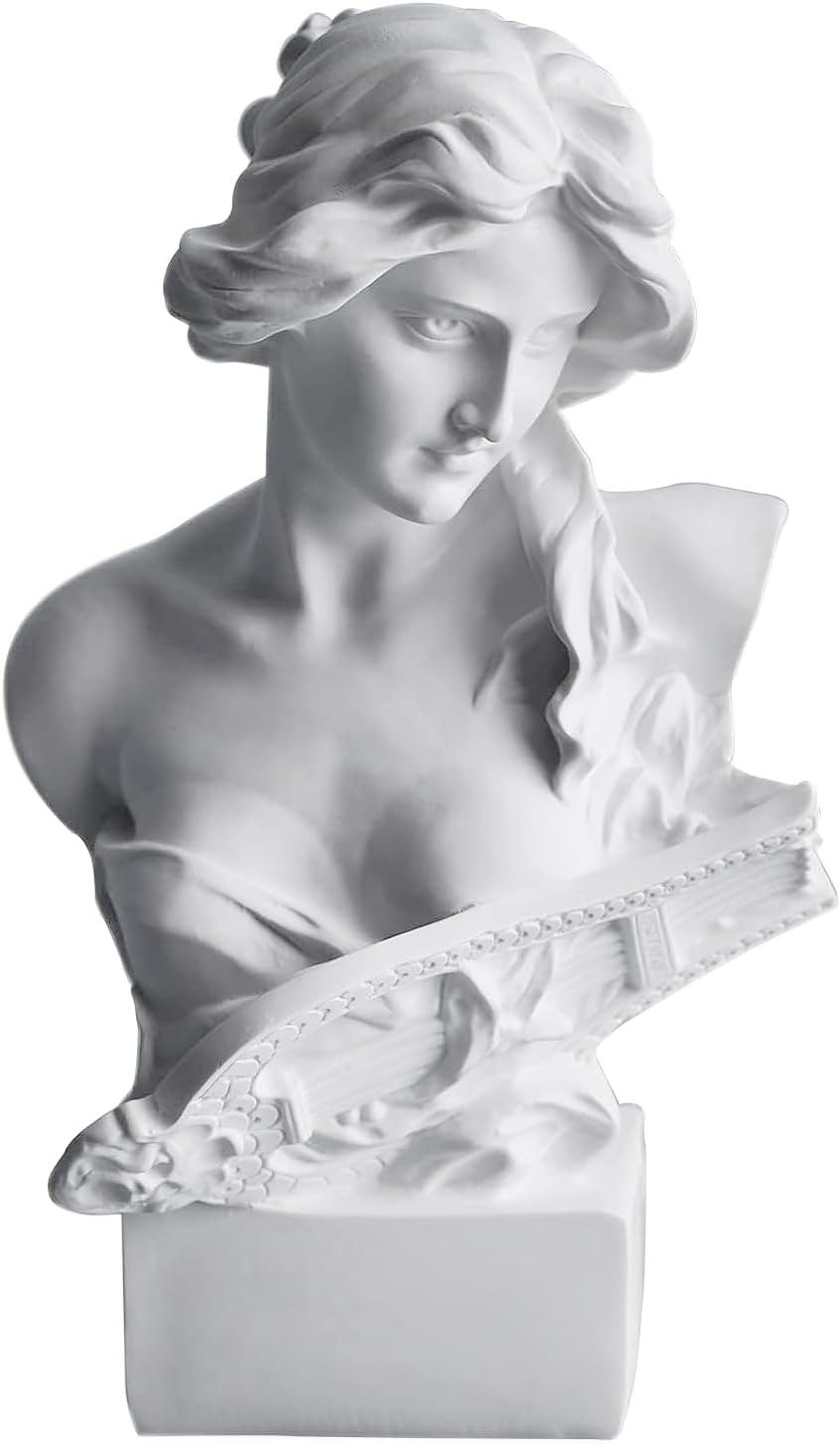 6" H Aphrodite Statue Greek Mythology Bust Statue Home Decor Artemis Statues Roman Goddess Figurines Used for Sketch Practice Aesthetics Statues Sculptures Indoor Filling Space for Living Room Bedroom