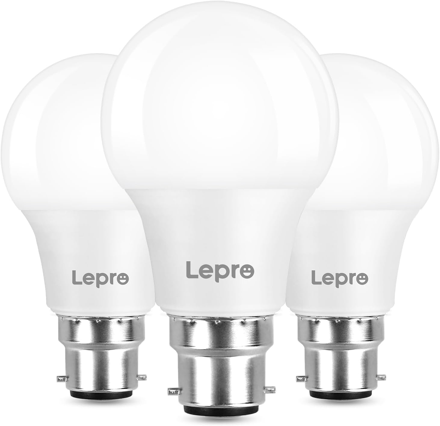 Lepro Bayonet Light Bulb, 60W Equivalent, Warm White 2700K, 8.5W 806lm B22 LED Bulb, BC A60 GLS Energy Saving Lightbulbs, Non-dimmable, Pack of 3