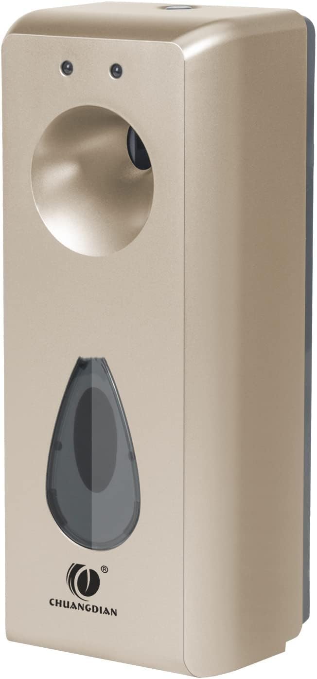 Automatic Air Freshener Dispenser - Commercial Wall-Mounted LCD Aerosol Fragrance Dispenser, Compatible with Standard-Size Aerosol Refill Cans Chuangdian (Golden)