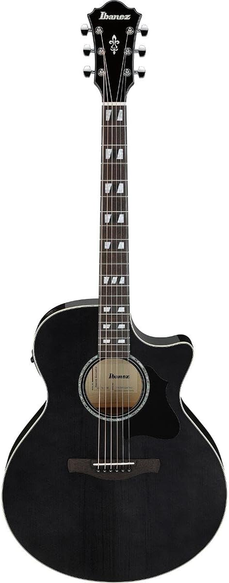 Ibanez AE Series AE170 Acoustic Electric Guitar, Transparent Black