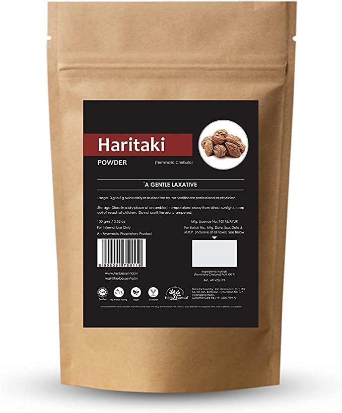 CROV HerbenoHerb Essential Pure Haritaki Powder - 100 g