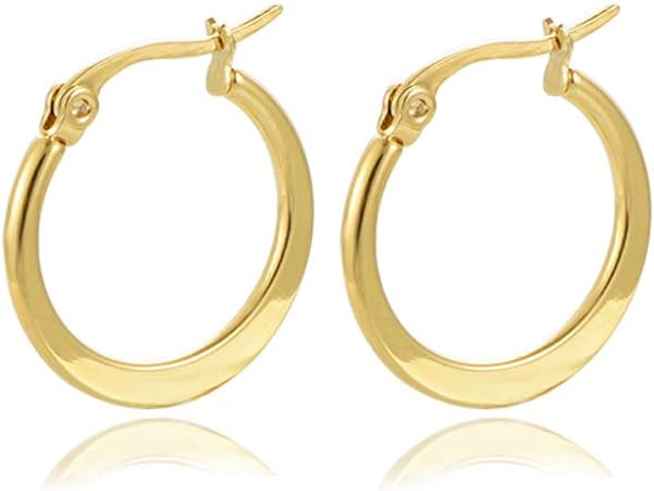 Yumay 9CT Yellow Gold Filled Hoop Earrings for Women and Girls (20MM in diameter)