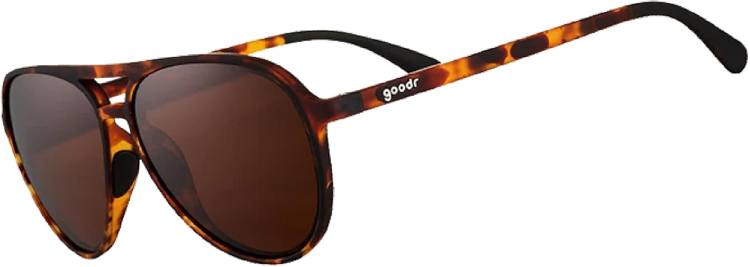goodr Polarized Aviator Sunglasses, Large Sized (Mach G), UV400 Protection, No Slip, No Bounce