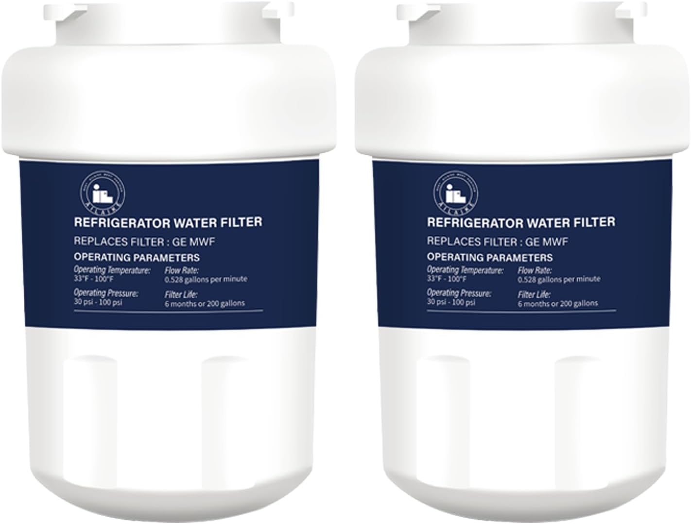 Replacement for MWF Water Filters, SmartWater MWFP, MWFA, GWF, HDX FMG-1, WFC1201, RWF1060, 197D6321P006, 469991, 2 Packs