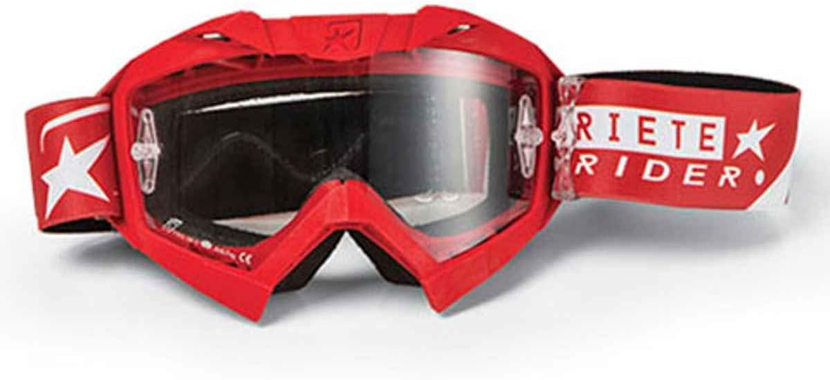 Ariete Adrenaline Senior Collection MX Goggles Red/White (Red, OSFM)
