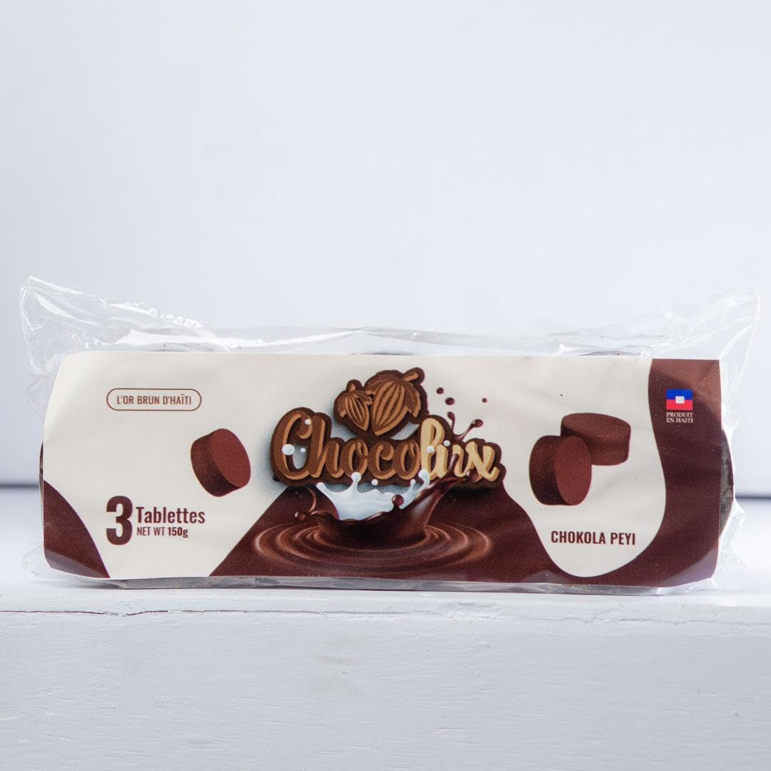 Chocolux Chocolate Balls in Tablet Form, 3 Count, 150g, Direct From Haiti