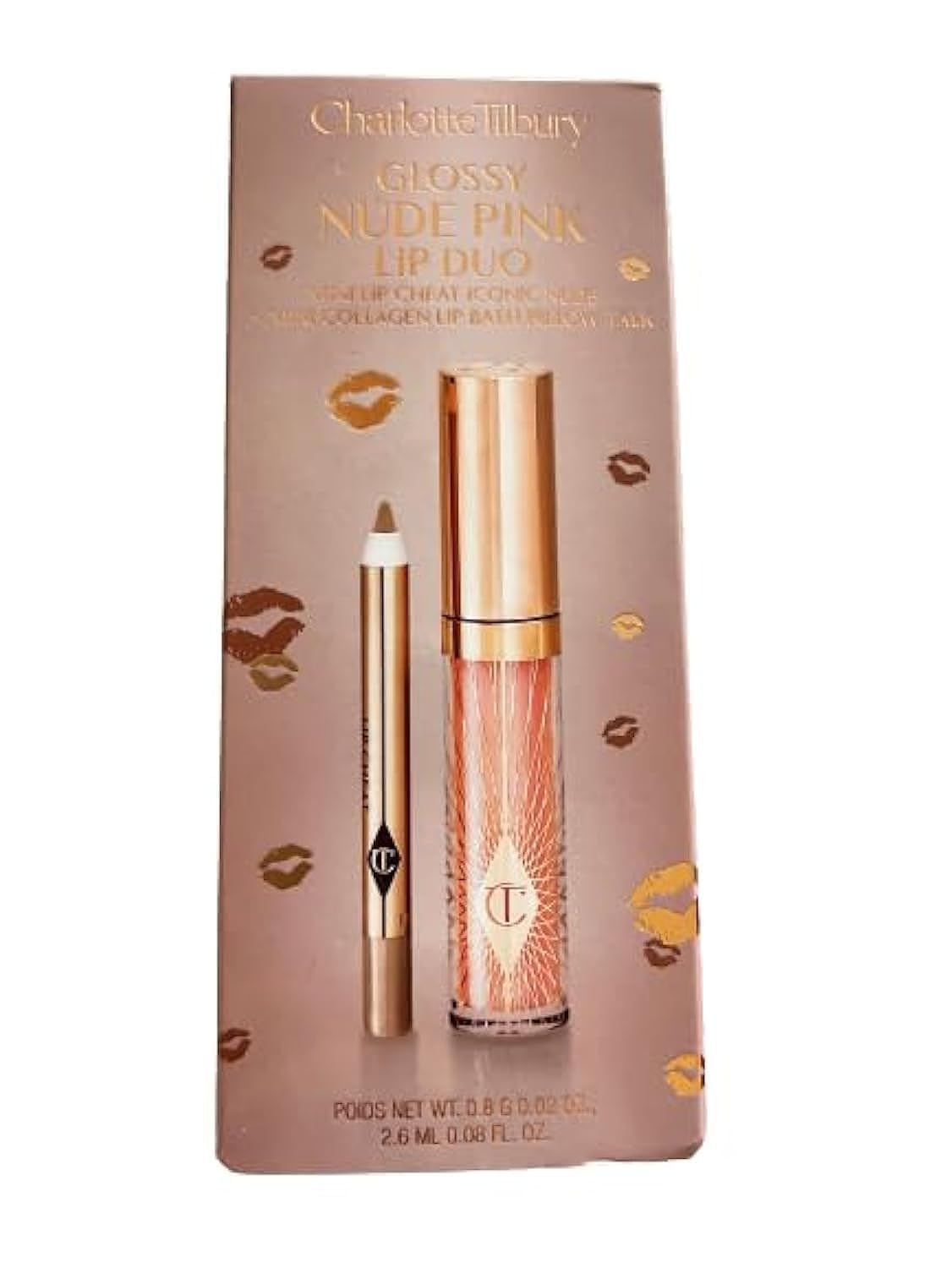 CHARLOTTE TILBURY Glossy Nude Pink Duo - Lip Cheat Iconic Nude & Collagen Lip Bath Pillow Talk