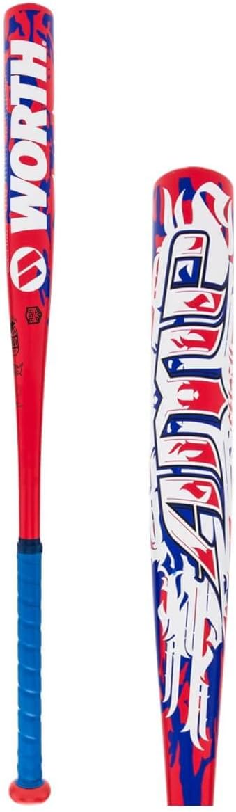 Worth AMP Alloy Dual Stamp Slow Pitch Softball Bat: WWCAMP 34" 26.5 oz.