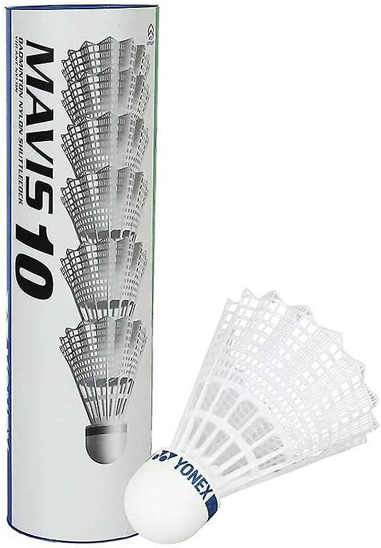 Yonex Mavis 10 Badminton Shuttlecocks - Tube of 1/2 dozen, Color - White