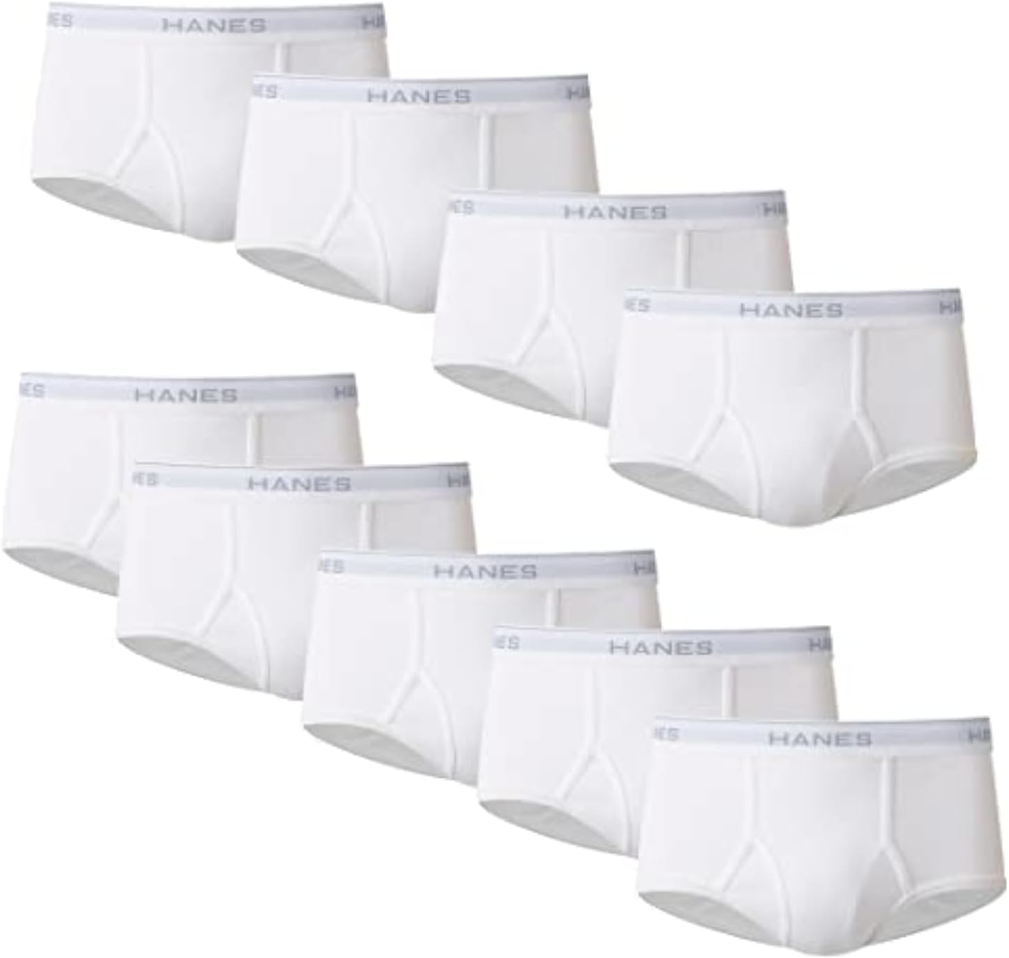 Hanes Men's Moisture-Wicking Cotton Briefs, Available in White and Black, Multi-Packs Available