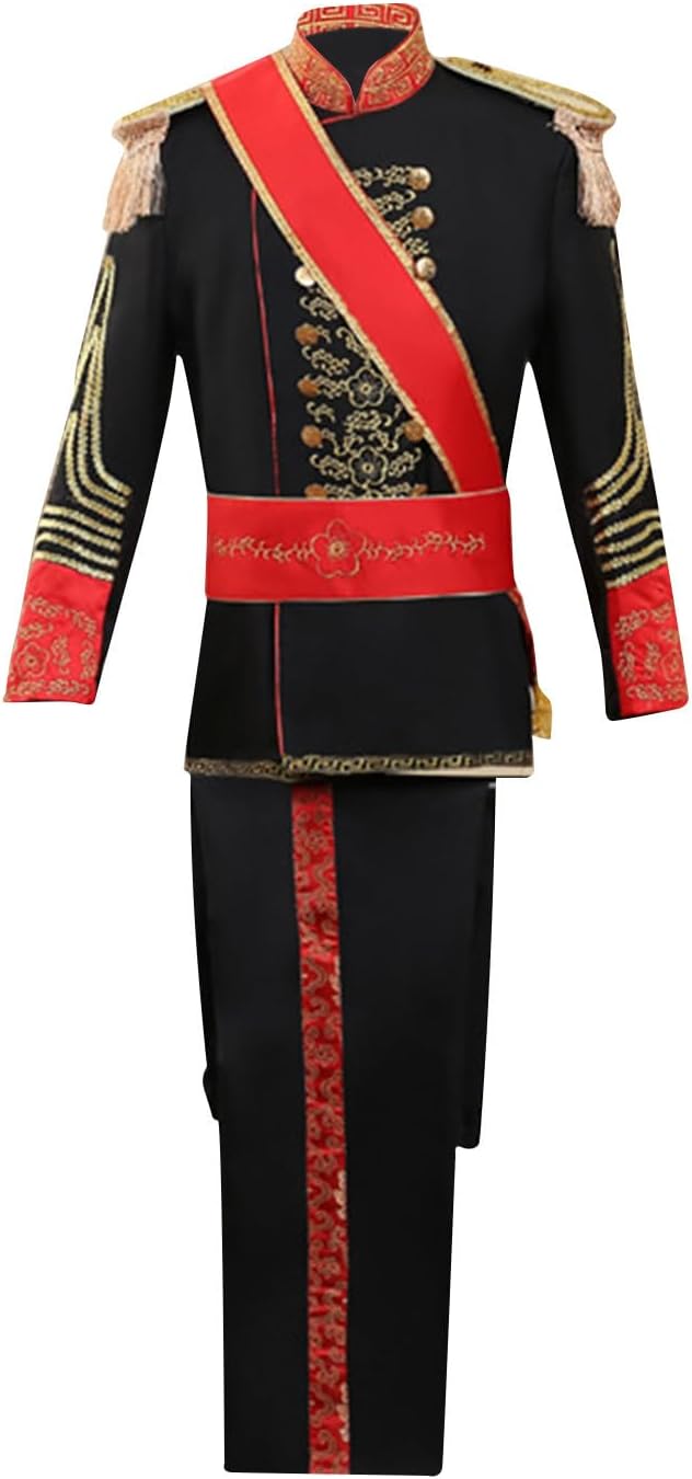 Cambkatl Men's Royal Guard Costume - Soldier Costume Set - Palace Guard Costume - British General Suit for Cosplay