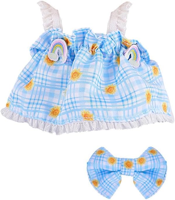 Doll Clothes, 17 cm Doll Outfits, Clothes Set for 17cm Doll, 2 Piece Set Dress Clothing for Doll, Girls Stylish Adorable Dolls Clothes Accessories (Sky Blue)