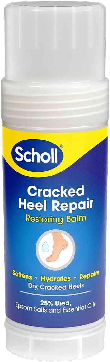 Scholl Severe Cracked Heel Repair Restoring Balm, to repair Very Dry and Cracked Heels, Intensely Moisturising for Healthy Feet with 25% Urea, Epsom Salts and Essential Oils