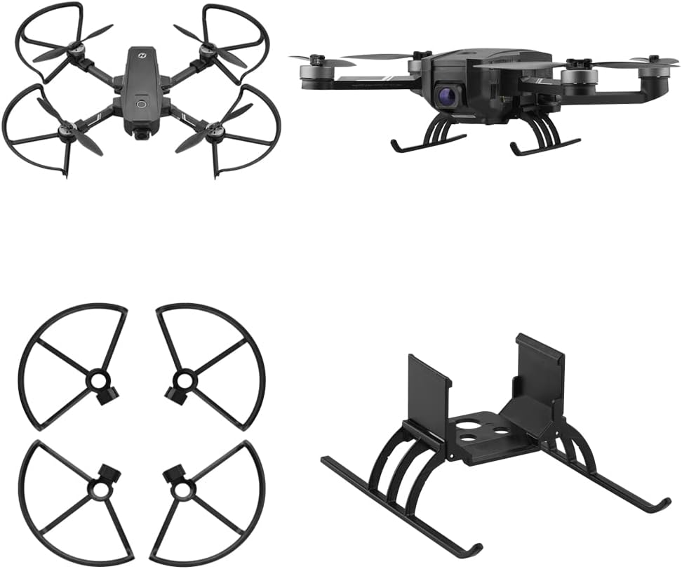 ZLiT Propeller Protector Guards and Foldable Extension Landing Gear for Holy Stone HS720/HS720E Drone Protection Accessories Kits