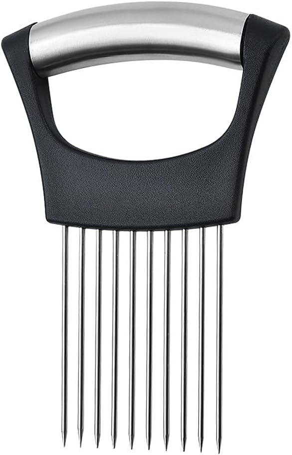 Stainless Steel Onion Slicer Set Fruit and Vegetable Slicing Tool Meat Looser Food Slicing and Kitchen Gadgets Multi-Functional Kitchen Cutter Tool, Silver