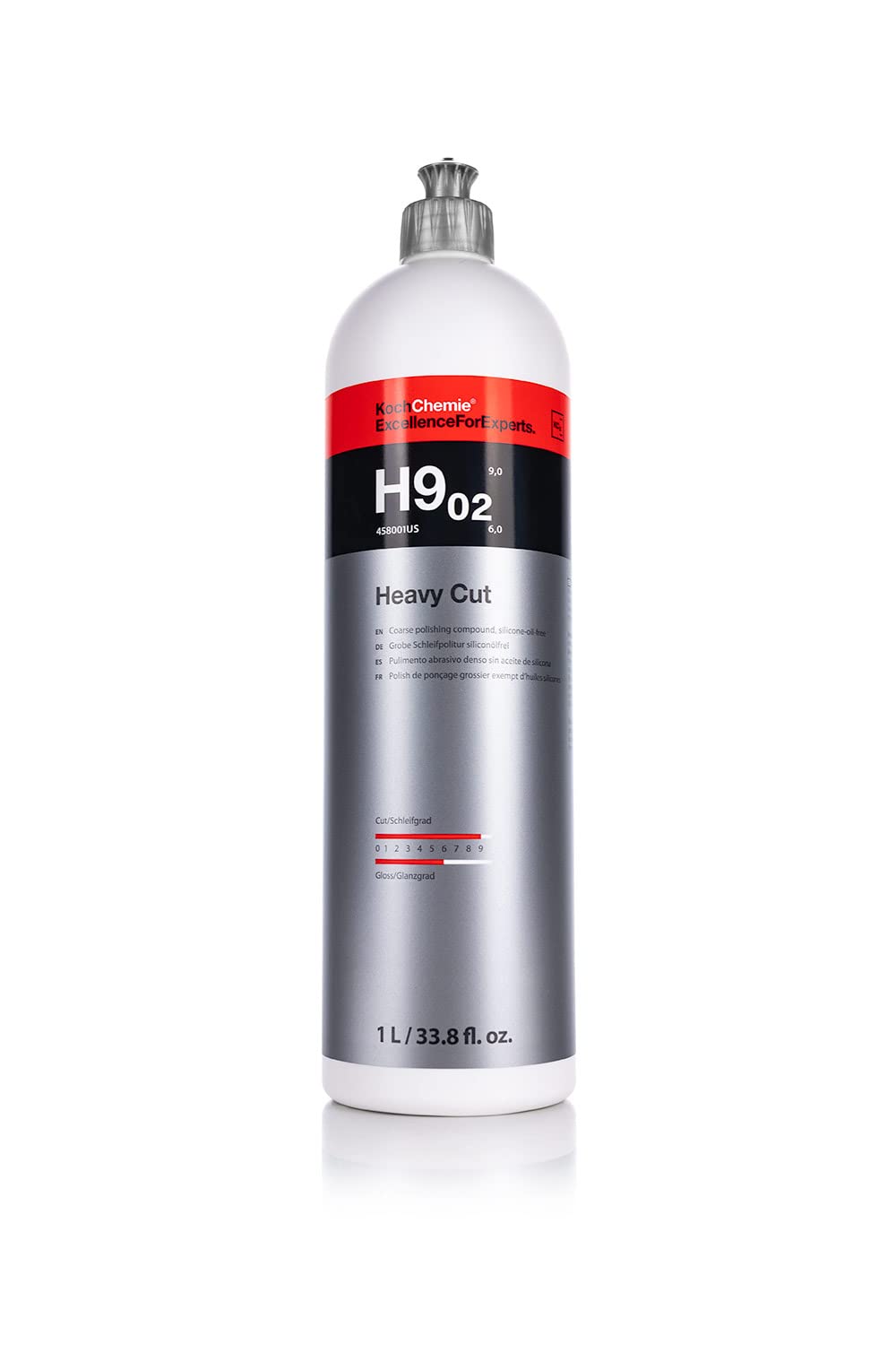Koch-Chemie - Heavy Cut Coarse Polishing Compound v2- Silicone-Oil-Free; Fast Reworking of Heavily Weathered Paintwork and Deep Scratches; Ideal for Soft and Scratch-Proof Paint (1 Liter)