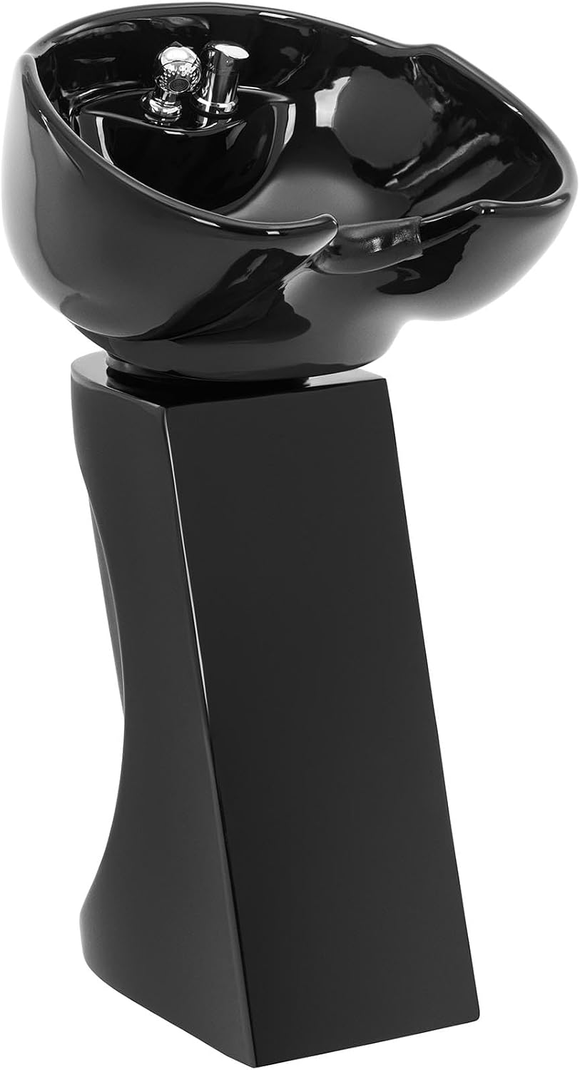 physa Salon Backwash Basin - inclinable washbasin with mixer tap, hose and shower Backwash unit Hairdresser's sink Hair wash basin Salon basin