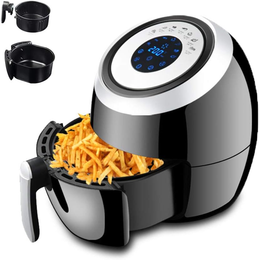 Toccare Schermo Friggitrice Ad Aria Elettrica Di Circolazione Rapida Dell'aria 7 Preimpostazioni Di Cottura, Timer E Controllo Della Temperatura Cooke Oilless,110v