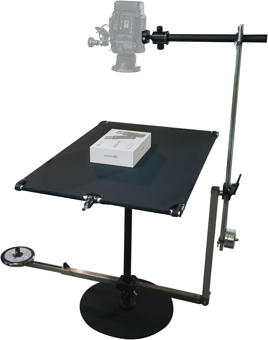 DF DIGITALFOTO V360 SE 360 Degree Spinning Camera Slider, 2 Axis Video Rotating Platform, 360 Professional Photography Turntable for Unboxing Commercial Video, Food Shooting, Product Photography