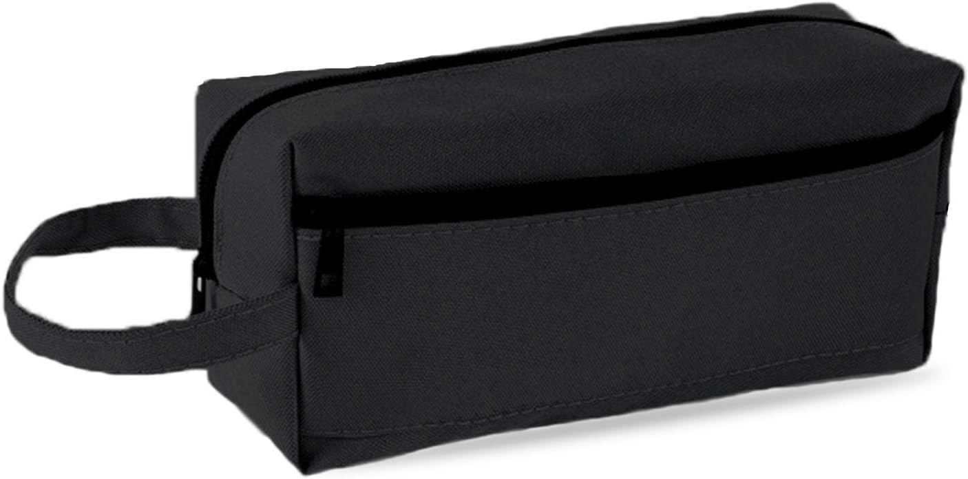 hoinya Pencil Case, Big Capacity Pencil Pen Case Office College School Large Storage for Stationery, Toiletries, Makeup, Travel & Office Supplies（Black）