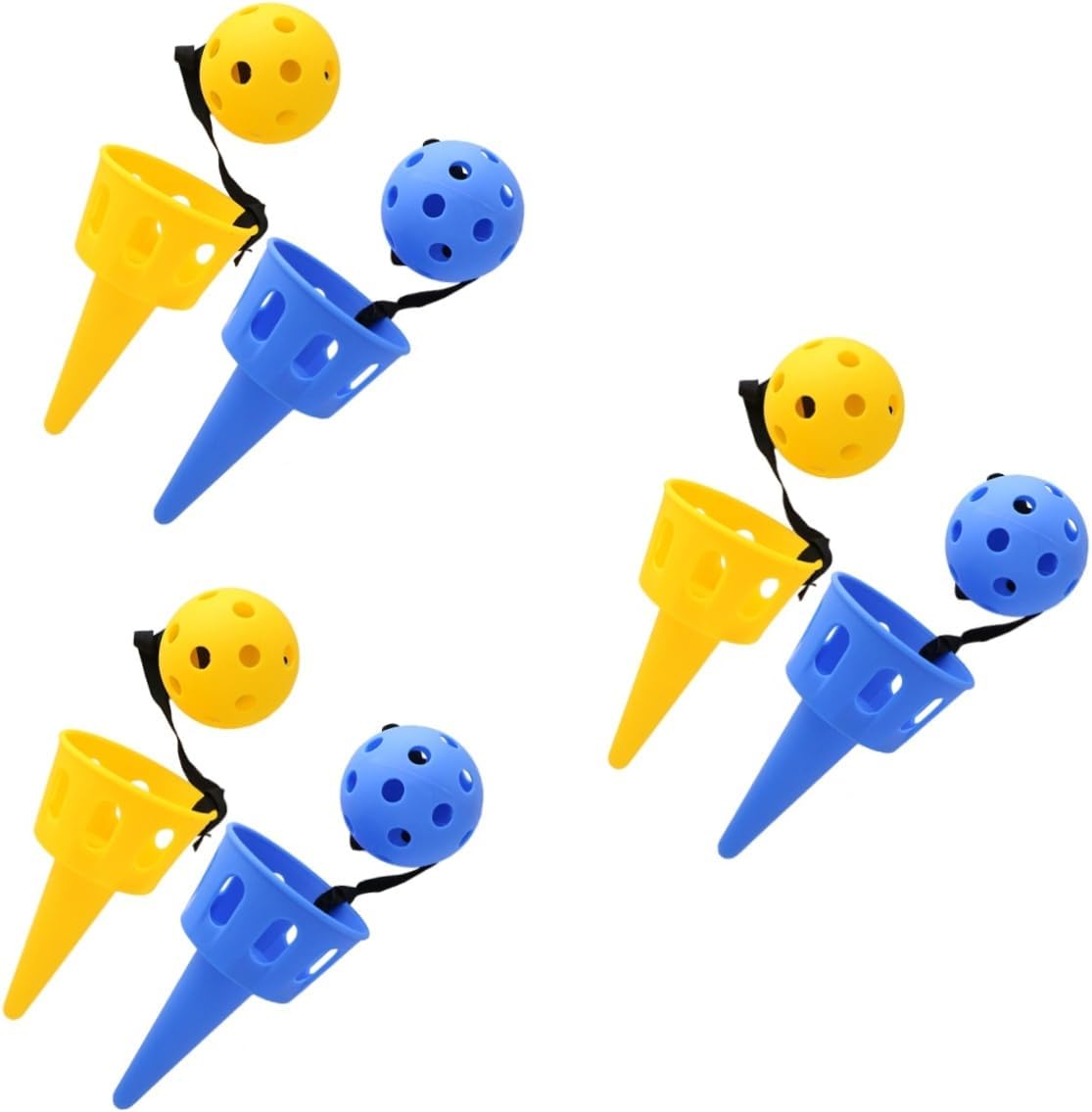 KOMBIUDA 6 Sets Catch Game Toys for outside Playground Equipment for Schools Lawn Outdoor Toys Kickball Catcher Scoop Toy Sports Outdoor Games Outdoor Toys Scoop Ball Game Blue