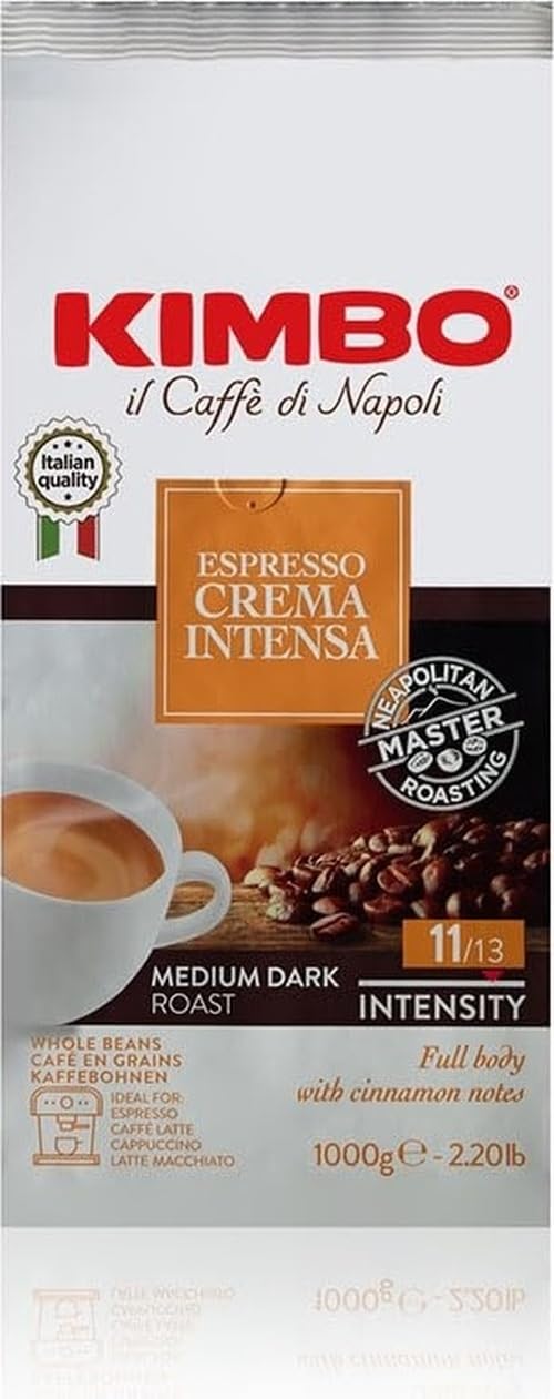 Kimbo Crema Intensa Whole Bean Coffee, Medium Dark, 2.2lb